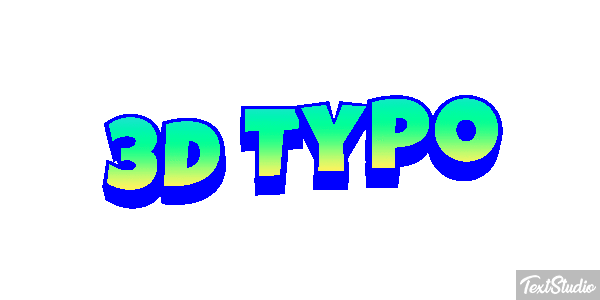 3d Typo Effet de texte