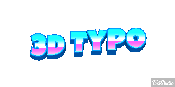 3d Typo Effet de texte