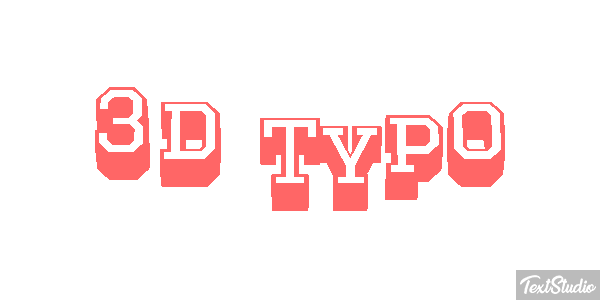 3d Typo Effet de texte