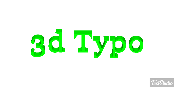 3d Typo Effet de texte