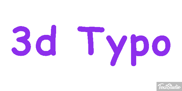 3d Typo Effet de texte