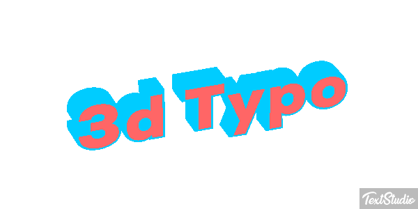 3d Typo Effet de texte