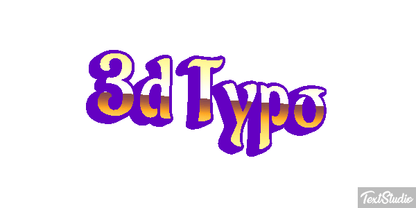 3d Typo Effet de texte