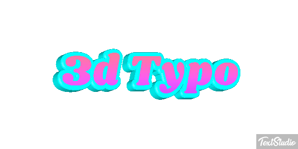 3d Typo Effet de texte
