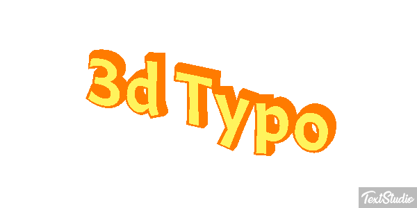 3d Typo Effet de texte