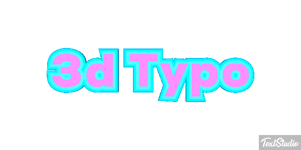 3d Typo Effet de texte