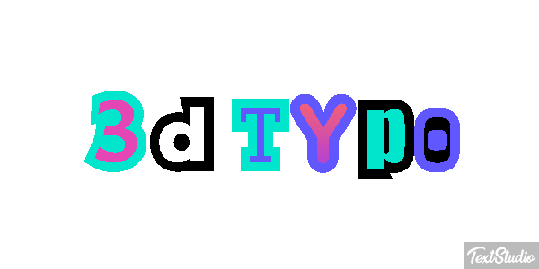 3d Typo Effet de texte
