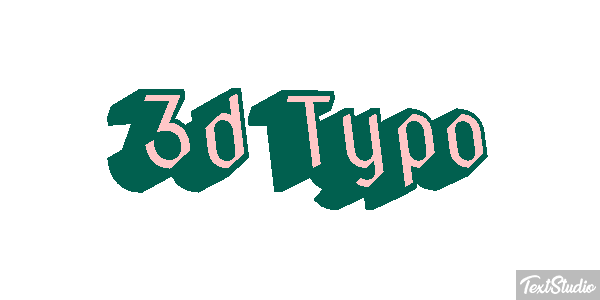 3d Typo Effet de texte