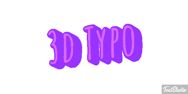 3d Typo Effet de texte