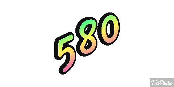 580 Effet de texte