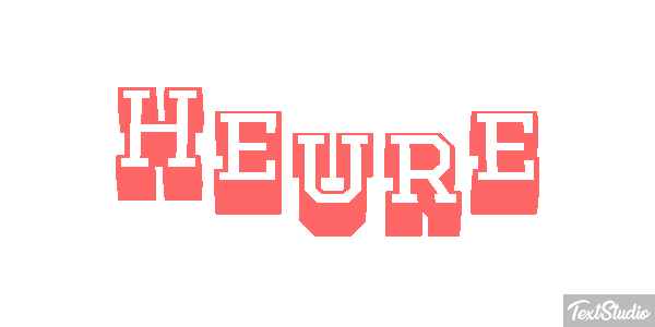 Heure Effet de texte