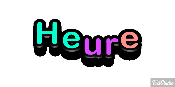 Heure Effet de texte