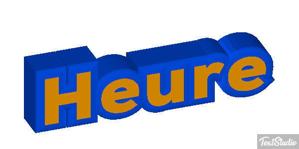 Heure Effet de texte