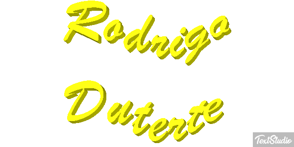 Rodrigo Duterte Text effect