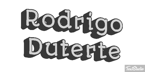 Rodrigo Duterte Text effect