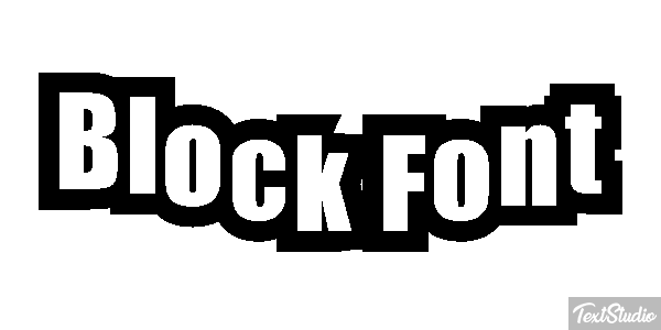 Block Font Текстовый эффект
