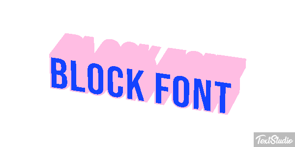 Block Font Текстовый эффект