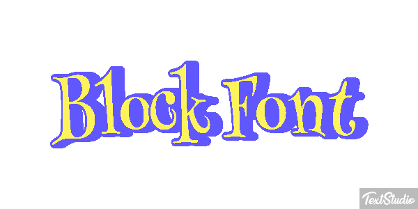 Block Font Текстовый эффект