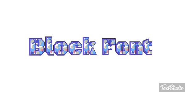 Block Font Текстовый эффект