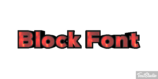 Block Font Текстовый эффект