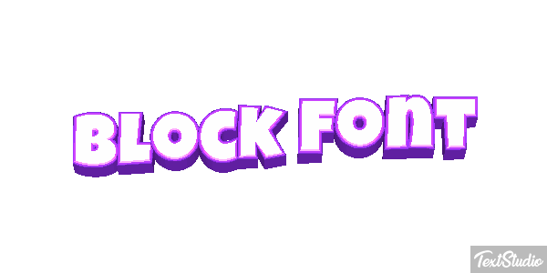 Block Font Текстовый эффект