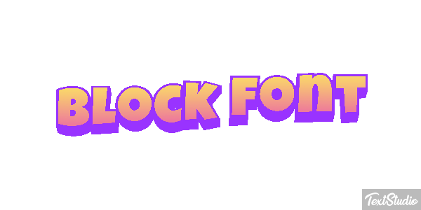 Block Font Текстовый эффект