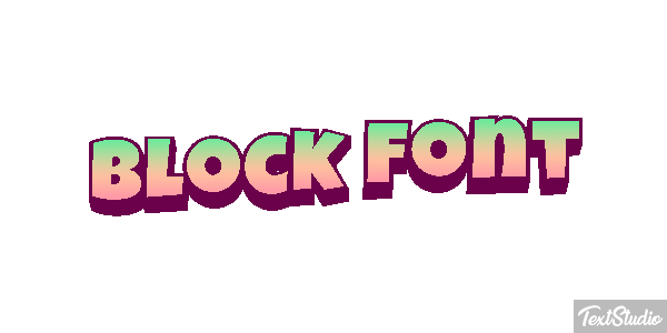Block Font Текстовый эффект