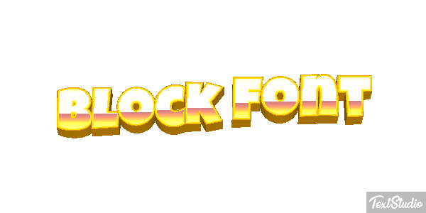 Block Font Текстовый эффект
