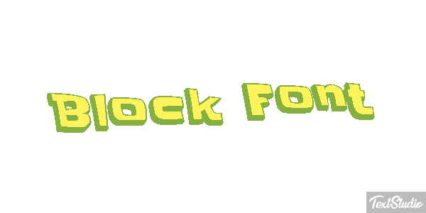 Block Font Текстовый эффект
