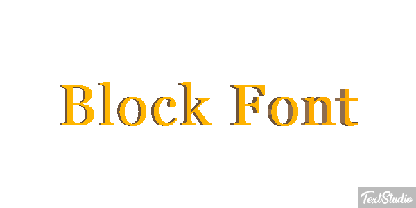 Block Font Текстовый эффект
