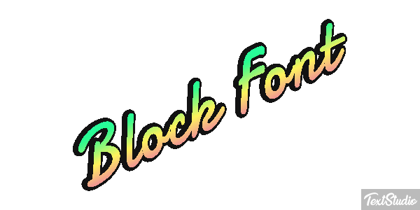 Block Font Текстовый эффект