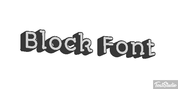 Block Font Текстовый эффект