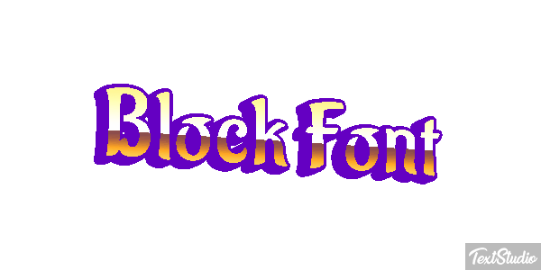 Block Font Текстовый эффект