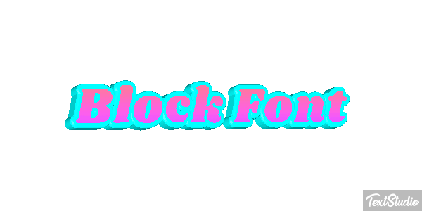 Block Font Текстовый эффект