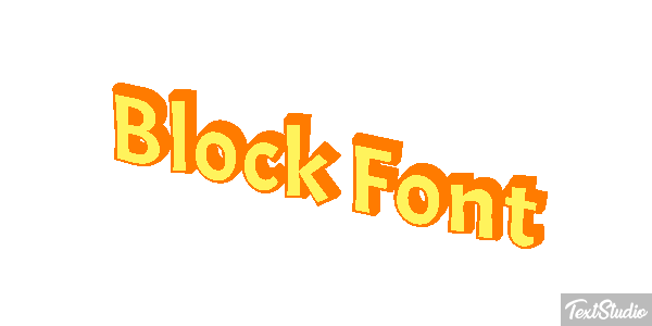 Block Font Текстовый эффект
