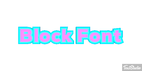 Block Font Текстовый эффект