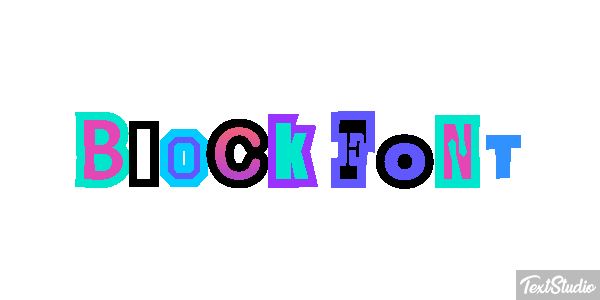Block Font Текстовый эффект