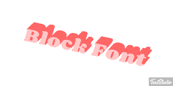 Block Font Текстовый эффект