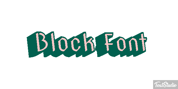 Block Font Текстовый эффект