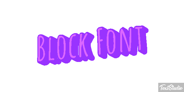 Block Font Текстовый эффект
