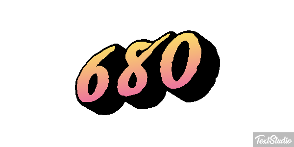 680 Текстовый эффект