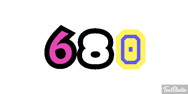 680 Текстовый эффект