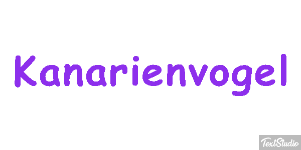 Kanarienvogel Texteffekt