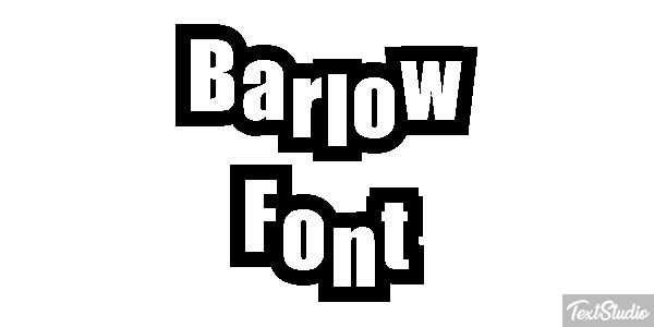 Barlow Font Текстовый эффект