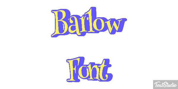 Barlow Font Текстовый эффект