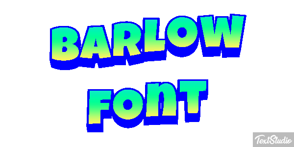 Barlow Font Текстовый эффект