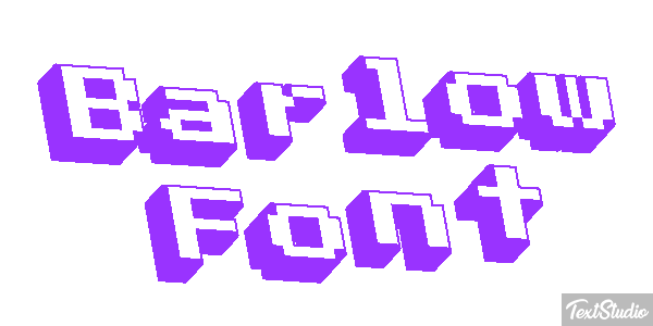 Barlow Font Текстовый эффект
