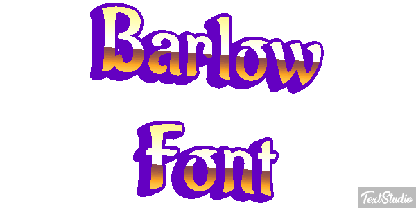 Barlow Font Текстовый эффект