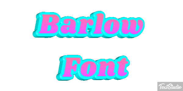 Barlow Font Текстовый эффект