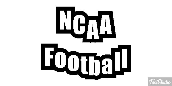 NCAA Football Text effect